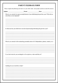 Parent Feedback Form